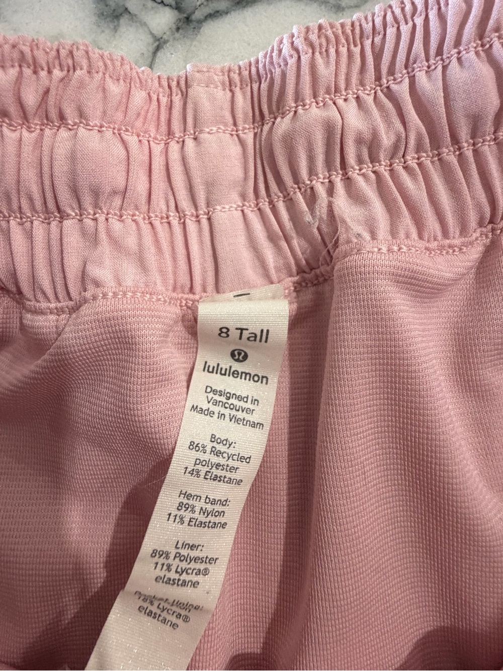 Lululemon Pink High-Rise Running Shorts Size 8 Tall - Picture 3 of 5
